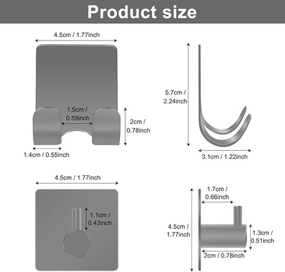 CGBE Razor Holder for Shower, 4 Packs Shaver Holder and Hooks, Self Adhesive - Image 3