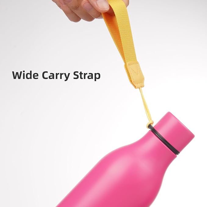 Insulated Water Bottle with Strap, 25 oz Double Wall Stainless Steel Vacuum - Image 4