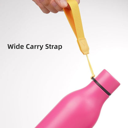 Insulated Water Bottle with Strap, 25 oz Double Wall Stainless Steel Vacuum - Image 4