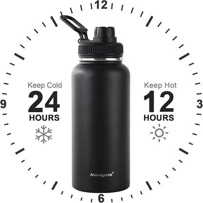 Navigate 32 oz Insulated Stainless Steel Sports Water Bottle - Image 3