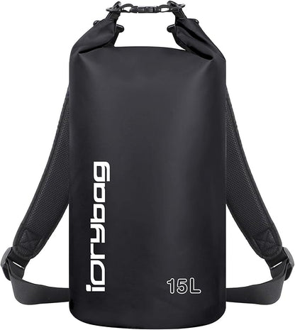 IDRYBAG Dry Bag for Kayaking Waterproof 2L/5L/10L/15L/20L, Small Dry Sack by iDrybag+