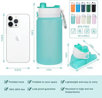 PLTCAT Collapsible Foldable BPA Free Reusable Lightweight Leak-Proof Travel - Image 2