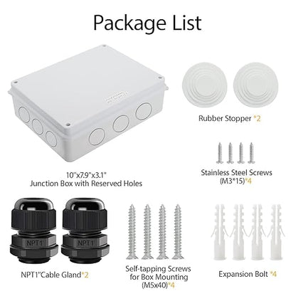 LeMotech Junction Box, Electrical Box IP65 Water Resistant Dustproof ABS - Image 7