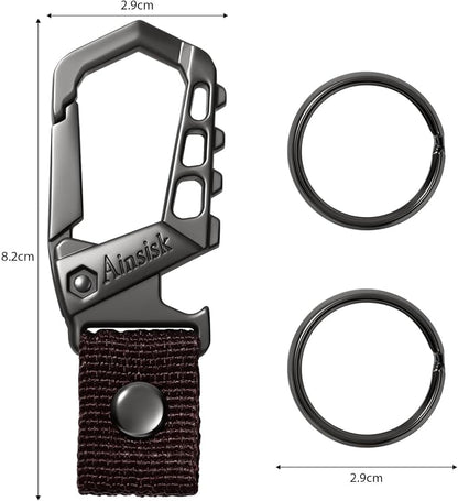 Heavy duty key chain, bottle opener function car keychains, versatile metal - Image 2