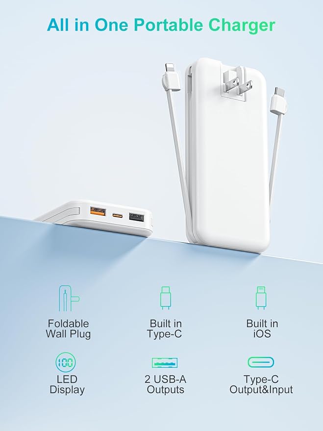 Portable Phone Charger, 10000mAh PD20W Fast Charging Power Bank - Image 9