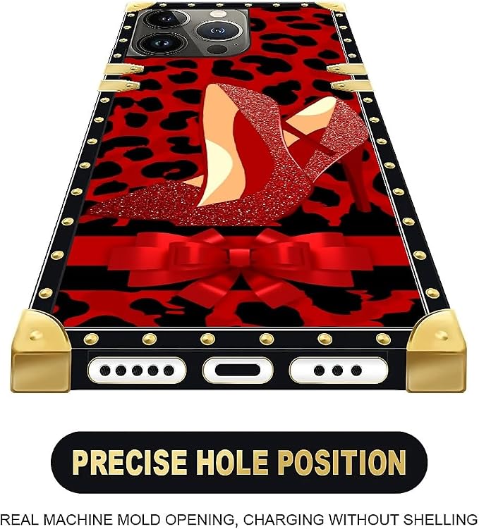 Compatible with iPhone 13 Pro Max Case, Elegant High Heels Luxury Golden - Image 5