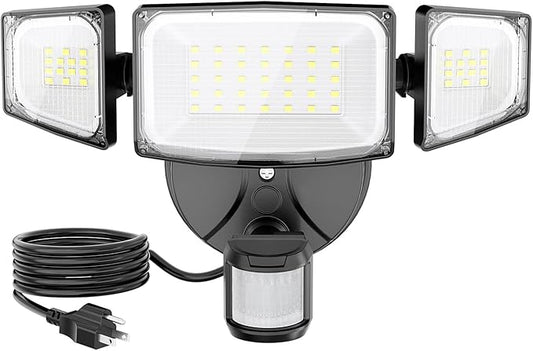 Olafus 50W Motion Sensor Outdoor Light Plug in, Motion Flood Light Dusk to Dawn by Olafus