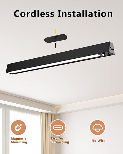 Rechargeable Motion Sensor Ceiling Light, Full Metal Battery Powered LED Closet - Image 7