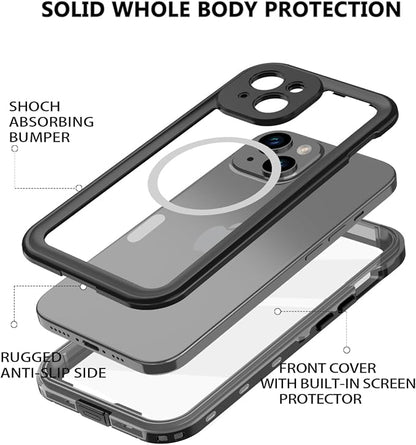 for iPhone 15 Plus Case Waterproof, Full-Body Hard Case Built-in - Image 2