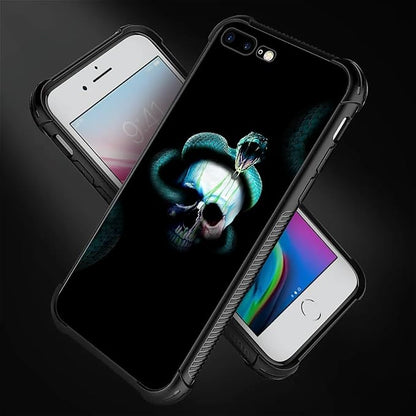 for iPhone 7/8 Case, Skeleton Winding Snake Pattern Graphic Design Girl Boy - Image 2