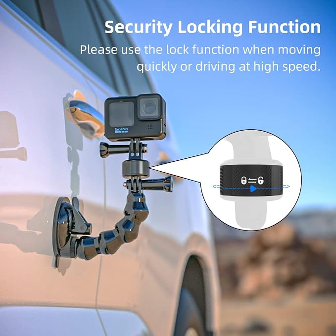 Magnetic Accessories for GoPro, Quick Release Base for Bike, Selfie Stick - Image 4
