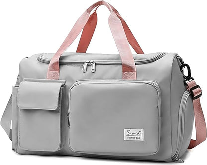 Suruid Travel Duffel Bag with Shoes Compartment Sports Gym Bag with Dry Wet by SURUID