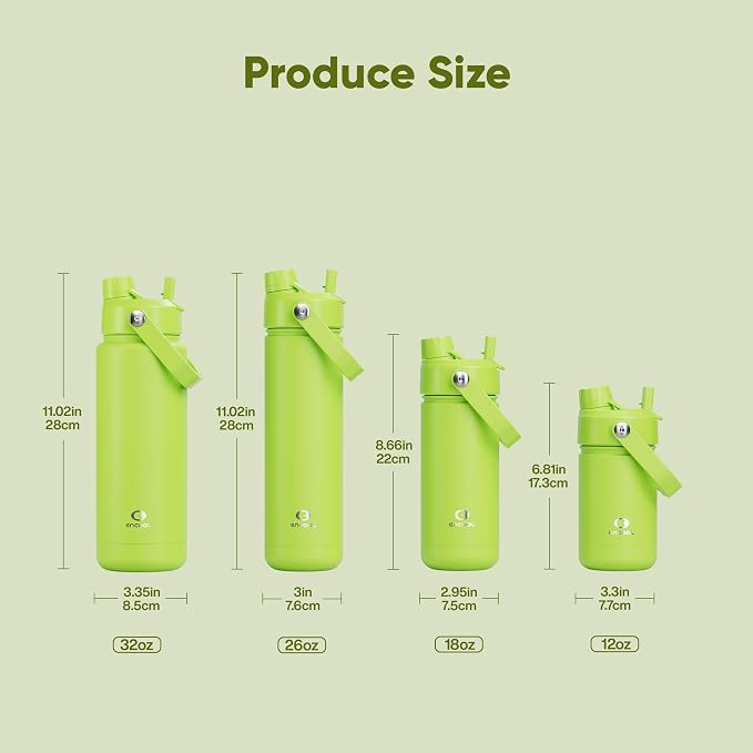 Kids Insulated Water Bottle - 12oz Stainless Steel Water Bottle with Dual Spouts - Image 6