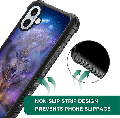 for iPhone 16 Case, Wolves in The Woods Pattern Graphic Design Girl Boy Soft - Image 7