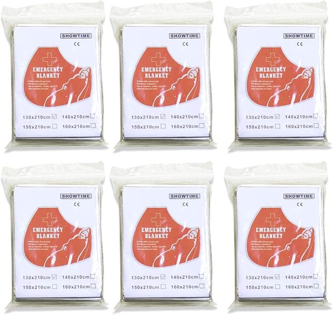 Emergency Mylar Thermal Blankets, Space Blanket Survival kit Camping Blanket by iforyHealthyLiving