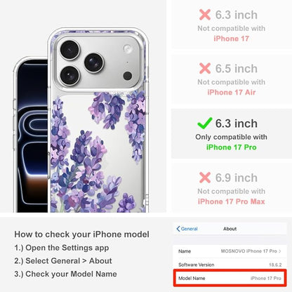 MOSNOVO for iPhone 17 Pro Case | Military Grade 6.6ft Drop Tested | Camera - Image 2