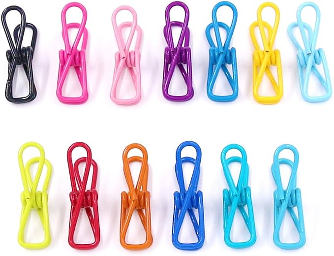 Swpeet 50 Pieces Multi-Purpose Metal Wire Clip Windproof Clothespin Metal Clips - Image 7