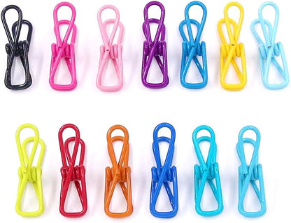 Swpeet 50 Pieces Multi-Purpose Metal Wire Clip Windproof Clothespin Metal Clips - Image 7