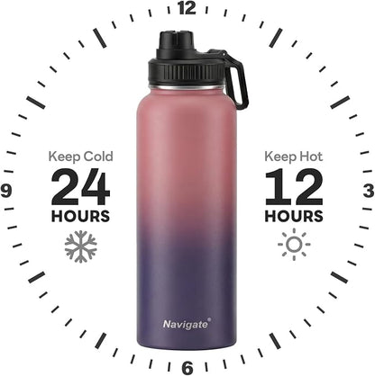 Navigate 40 oz Insulated Stainless Steel Sports Water Bottle - Image 2
