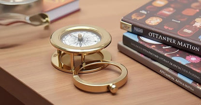 Vintage Brass Compass with Wooden Box – Antique Navigation Compass - Image 4