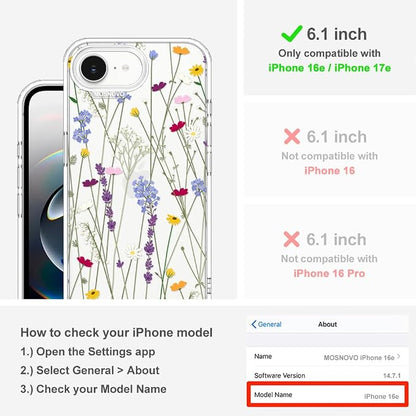 MOSNOVO for iPhone 17e Case/iPhone 16e Case, Shockproof Military-Grade - Image 2