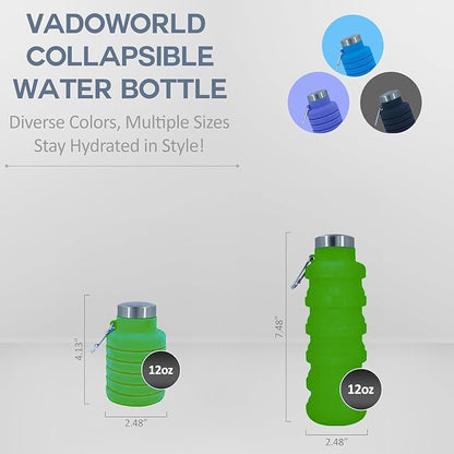 Collapsible Water Bottles 17oz, Odorless BPA-Free Silicone, Leak-Proof Foldable - Image 4