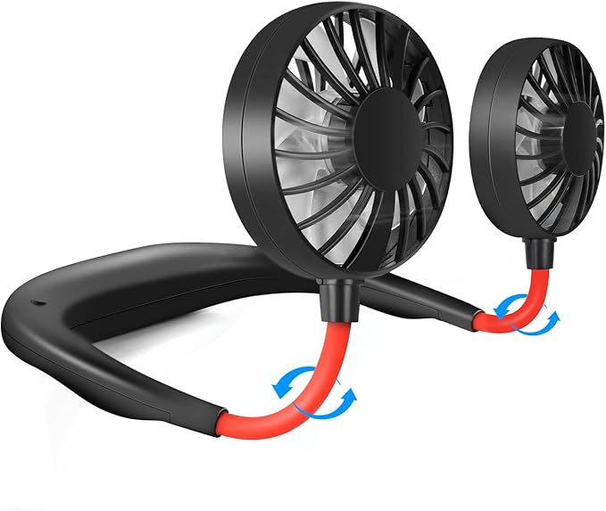Portable Neck Fan Rechargeable Personal Hand-Free Fan Mini USB Wearable by JUANANIUG
