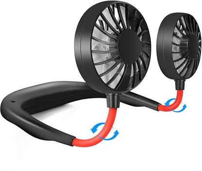 Portable Neck Fan Rechargeable Personal Hand-Free Fan Mini USB Wearable by JUANANIUG