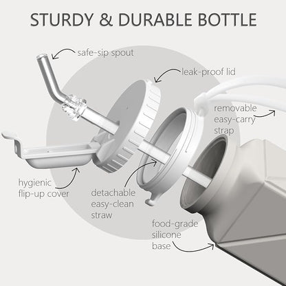 BEAUTAIL Collapsible Water Bottles 20.6oz 2 Pack, Silicone Foldable Portable - Image 4