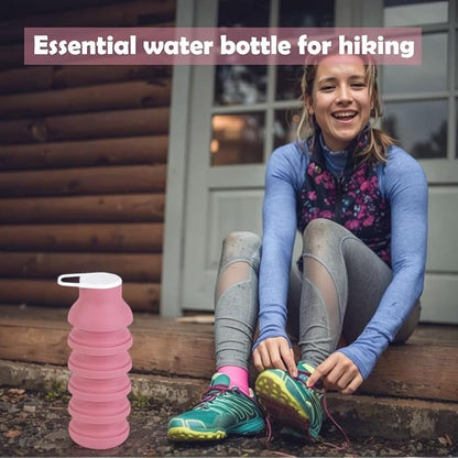 Collapsible Silicone Water Bottle - 20oz Foldable - Image 7