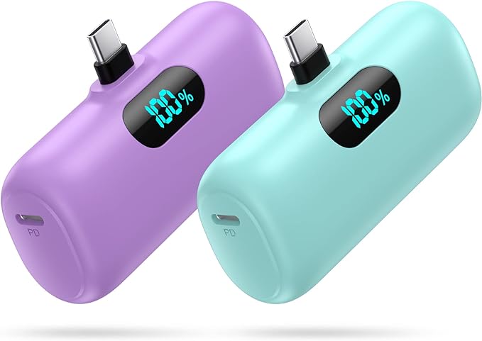 Mini Portable Charger 5000mAh Power Bank, 3A PD USB C Cell Phone Portable Power by Swyop