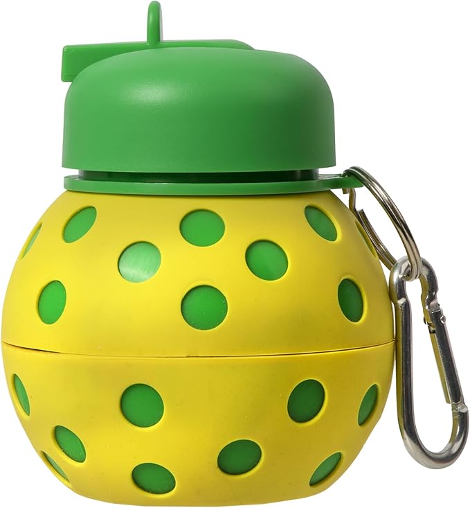 Windy City Novelties Collapsible Pickleball Silicone Water Bottle – 16 oz - Image 2