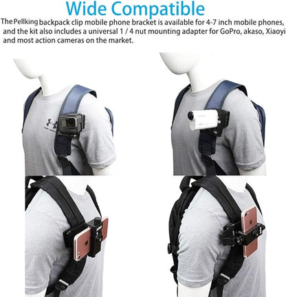 Backpack Clip Mount with Phone Holder Accessories - Image 2