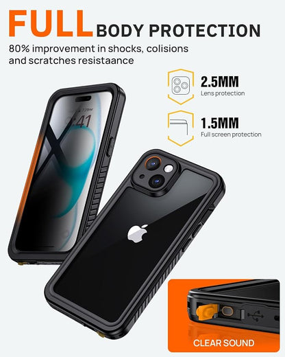 Lanhiem for iPhone 15 Privacy Case, Waterproof Dustproof Shockproof Cases for - Image 6