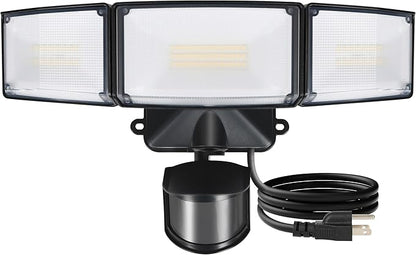 LUTEC 50W Motion Sensor Outdoor Lights, 5500 LM Plug in Flood Light Outdoor by LUTEC