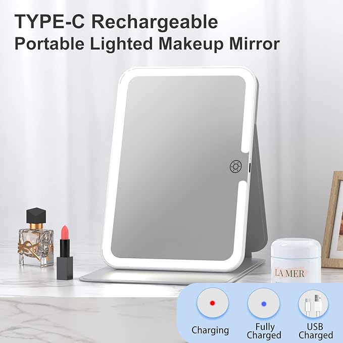 Rechargeable Travel Lighted Makeup Mirror - Image 2
