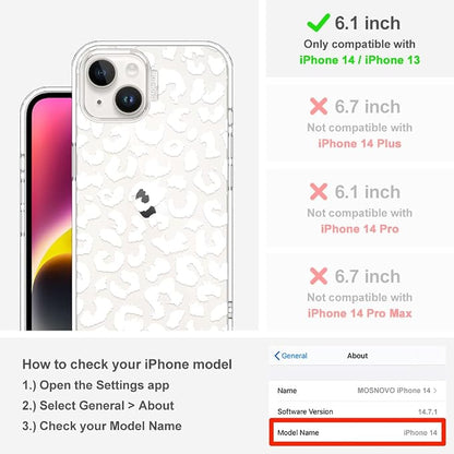 MOSNOVO for iPhone 13/14 Case | Military Grade 6.6ft Drop Tested | Clear - Image 2