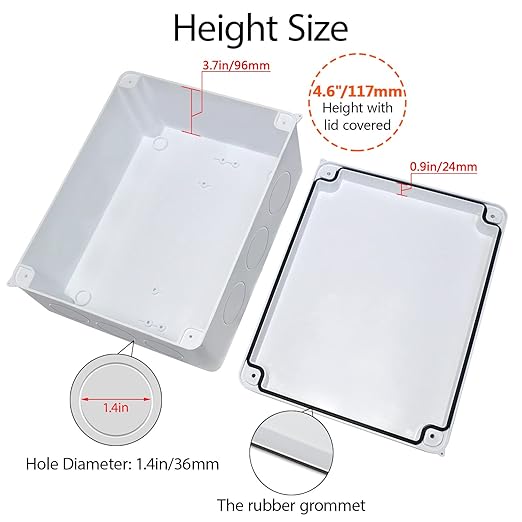 LeMotech Junction Box, Electrical Box IP65 Water Resistant Dustproof ABS - Image 6