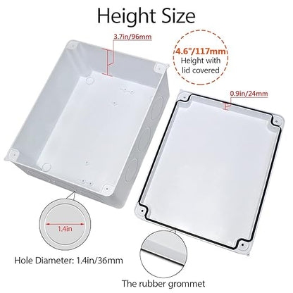 LeMotech Junction Box, Electrical Box IP65 Water Resistant Dustproof ABS - Image 6