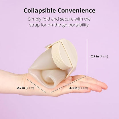 BLUE GINKGO Collapsible Water Bottle – Lightweight, Foldable Silicone Bottle - Image 3