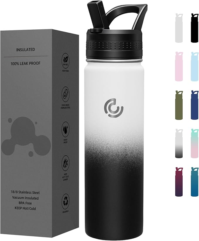 COKTIK 22oz Sports Water Bottle, Stainless Steel Water Bottle by coktik