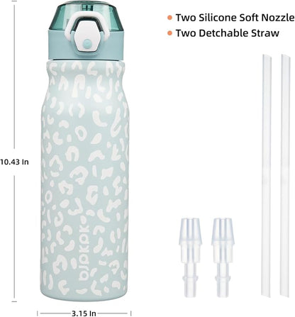 BJPKPK Water Bottle with Straw 25oz Insulated Water Bottles Reusable Stainless - Image 4