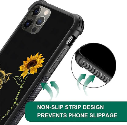 for iPhone 11 Pro Case, Pig Sunflower Yellow Sunshine Pattern Made of Soft - Image 6