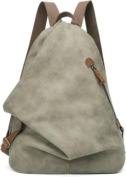 KL928 PU Leather Vintage Backpack – Large Casual Daypack Outdoor Travel by KL928