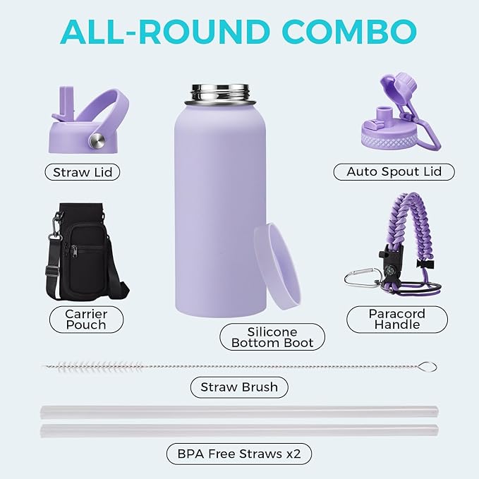 32/40/64 OZ Insulated Water Bottle - - Image 2