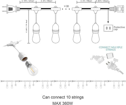 Banord Outdoor String Lights, 105FT Waterproof Patio Lights - Image 4