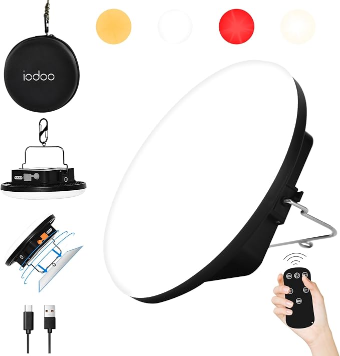 IODOO 16500mAh 60W Rechargeable Camping Light by Fromnowonlightupthisworld