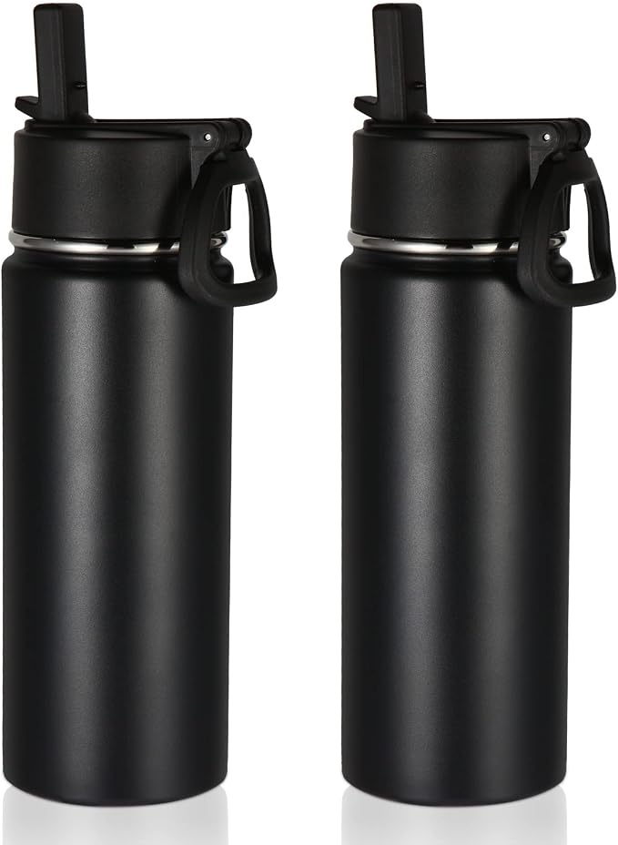 Volhoply 18oz Insulated Water Bottle Bulk 2 Pack, Kids Stainless Steel Water by LiveFully%EF%BC%8CDrinkFreely%E2%80%94KeepGoingwithVolhoply%EF%BC%81