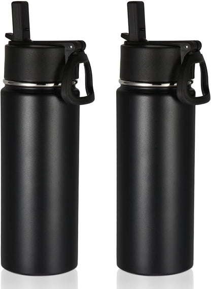 Volhoply 18oz Insulated Water Bottle Bulk 2 Pack, Kids Stainless Steel Water by LiveFully%EF%BC%8CDrinkFreely%E2%80%94KeepGoingwithVolhoply%EF%BC%81