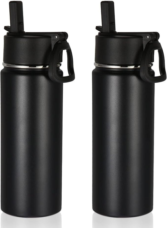 Volhoply 18oz Insulated Water Bottle Bulk 2 Pack, Kids Stainless Steel Water by LiveFully%EF%BC%8CDrinkFreely%E2%80%94KeepGoingwithVolhoply%EF%BC%81